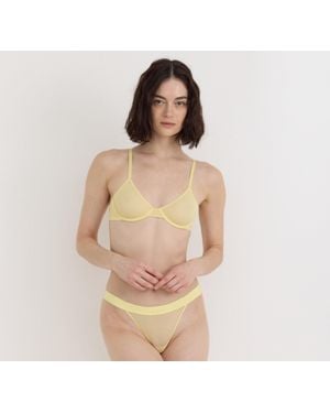 Organic Basics Mesh Tanga Briefs - Yellow