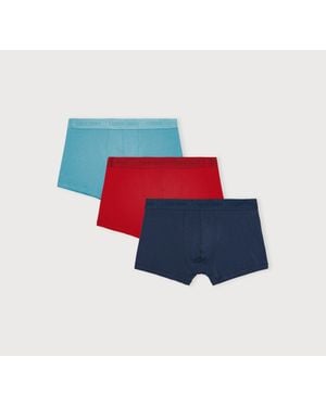 Organic Basics Core Trunks 3-Pack Air Cherry Midnight - Blue