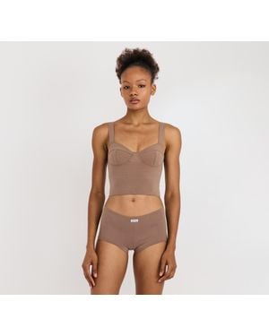 Organic Basics Core Icon Corset Top - Brown