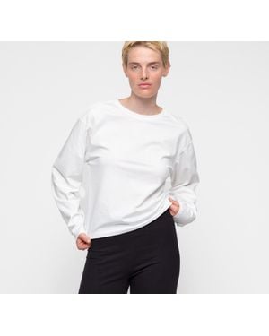 Organic Basics True Heavy Long Sleeve Tee - White