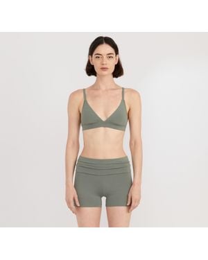 Organic Basics Flex Foldover Shorts - Green
