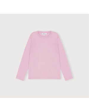 Organic Basics True Heavy Boxy Long Sleeve Tee - Pink