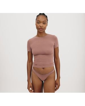 Organic Basics Flex Tee - Brown
