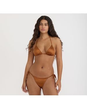 Organic Basics Solar Swim Triangle Bikini Top - Brown