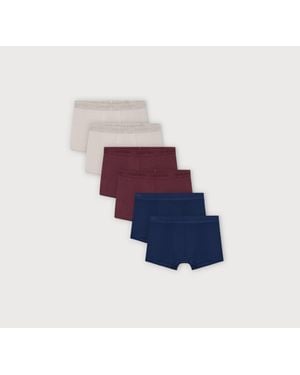 Organic Basics Core Trunks 6-Pack Stone Plum Deep - Blue