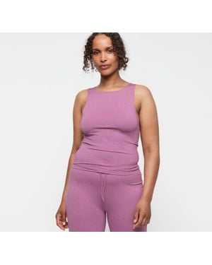 Organic Basics Everyday Boat Neck Top - Purple