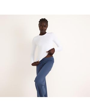 Organic Basics Everyday Regular Long Sleeve Tee - Blue