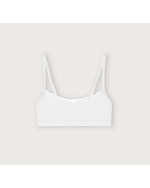 Organic Basics Flex Lace Scoop Bralette - White