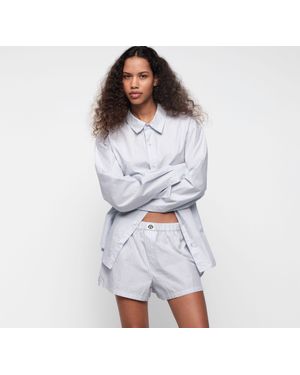 Organic Basics True Poplin Boxer Shorts - White