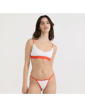 Organic Basics Core Play Open Back Scoop Bralette Vibrant - White