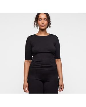 Organic Basics Everyday 3/4 Sleeve Tee - Black