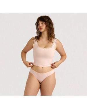 Organic Basics Flex Lace Tank Top - Pink