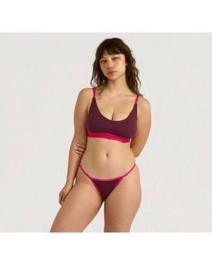 Organic Basics Core Play Open Back Scoop Bralette - Red