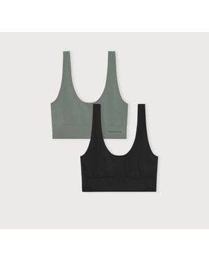 Organic Basics Smooth Bralette 2-Pack - Multicolor
