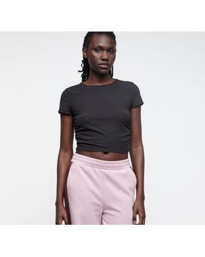 Organic Basics Active Rib Ruched Tee - Black