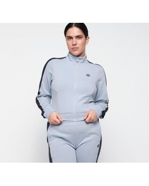 Organic Basics Track Zip Up Jacket - Blue