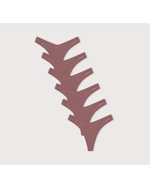 Organic Basics Flex Thong 6-Pack - Purple