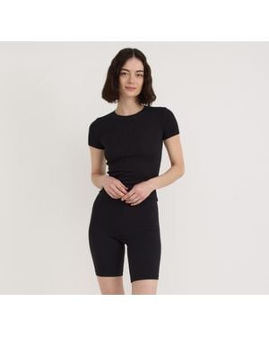 Organic Basics Core Rib Tee - Black
