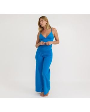 Organic Basics Core Straight Leg Pants - Blue