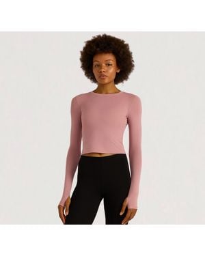 Organic Basics Active Mesh Long Sleeve Tee - Red