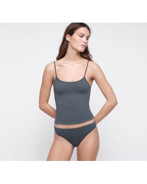 Organic Basics Seamless Waffle Cami - Blue