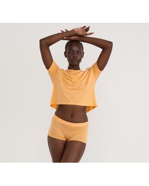 Organic Basics Soft Touch Boxy Tee - Orange