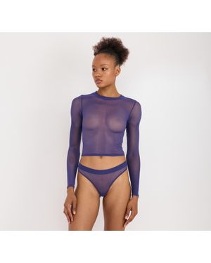 Organic Basics Mesh Long Sleeve Tee - Purple