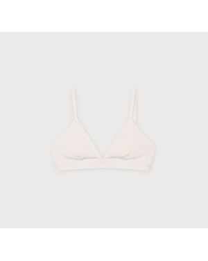 Organic Basics Core Rib Triangle Bralette - White