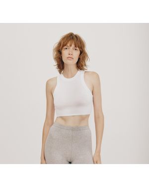 Organic Basics Core Crop Tank Top - White