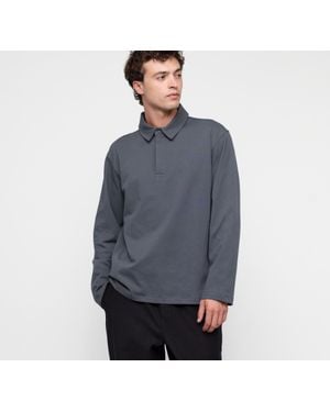 Organic Basics True Extra Heavy Polo - Blue