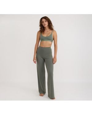 Organic Basics Core Straight Leg Pants - Green