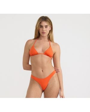 Organic Basics Swim High-Leg Bikini Thong - Orange