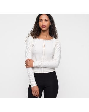 Organic Basics Core Cut-Out Long Sleeve - White