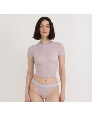 Organic Basics Mesh Tee - Purple