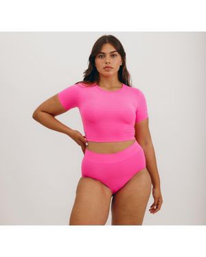 Organic Basics Smooth Crop Tee - Pink