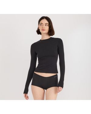 Organic Basics Flex Long Sleeve Tee - Black