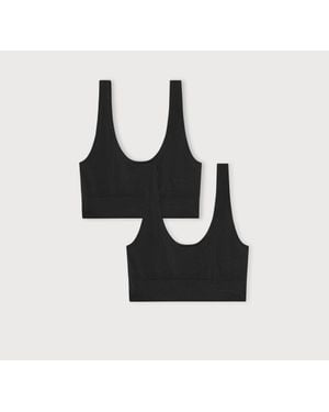 Organic Basics Smooth Bralette 2-Pack - Black