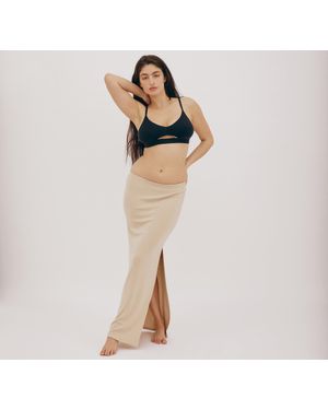 Organic Basics Soft Knit Maxi Skirt - Blue