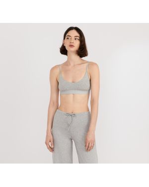 Organic Basics Core Open Back Scoop Bralette - Gray