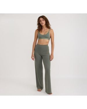 Organic Basics Core Straight Leg Pants - Green