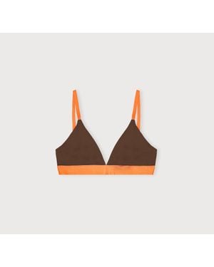 Organic Basics Core Play Triangle Bralette Walnut Chai - Multicolor