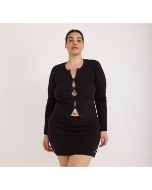 Organic Basics Soft Knit Rib Mini Skirt - Black