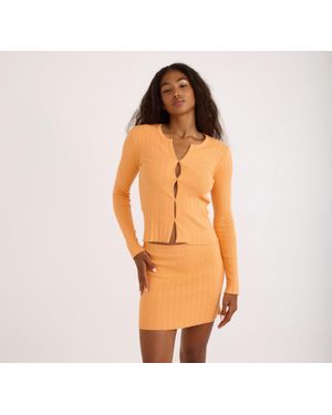 Organic Basics Soft Knit Rib Mini Skirt - Orange