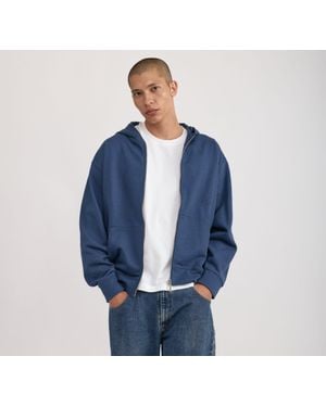 Organic Basics Weekend Zip Hoodie - Blue