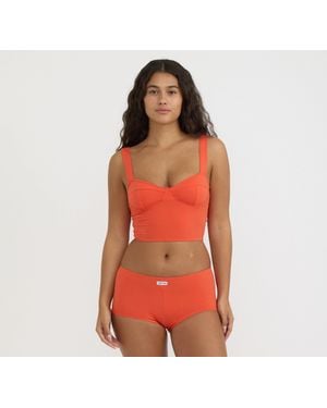 Organic Basics Core Icon Shorty - Red