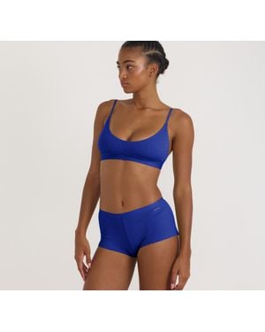 Organic Basics Core Rib Open Back Scoop Bralette - Blue