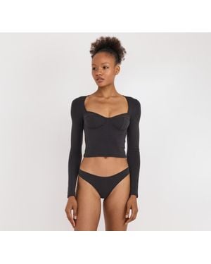 Organic Basics Core Icon Bustier Top - Black
