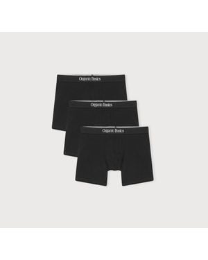 Organic Basics Core Easy Fit Boxer Briefs 3-Pack - Black