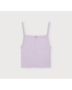 Organic Basics Pointelle Top - Purple