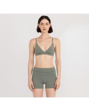 Organic Basics Flex Foldover Shorts - Green